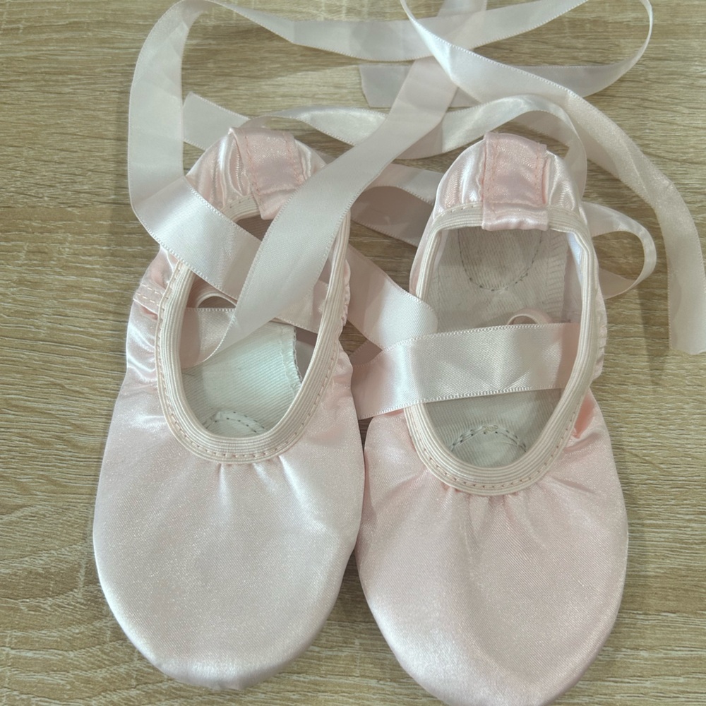 Pink Ballet Shoes with Ribbons